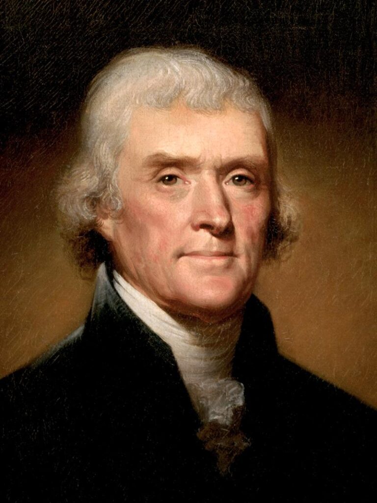 Portrait of Thomas Jefferson. 
