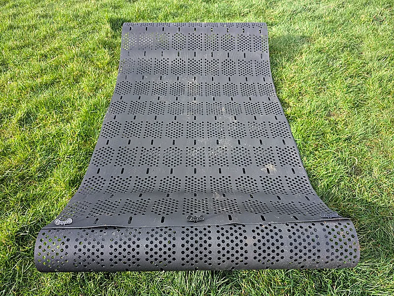 Geobin with ends attached.