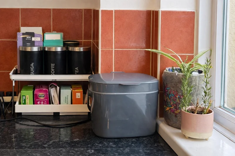 Oxo Good Grips on kitchen counter.