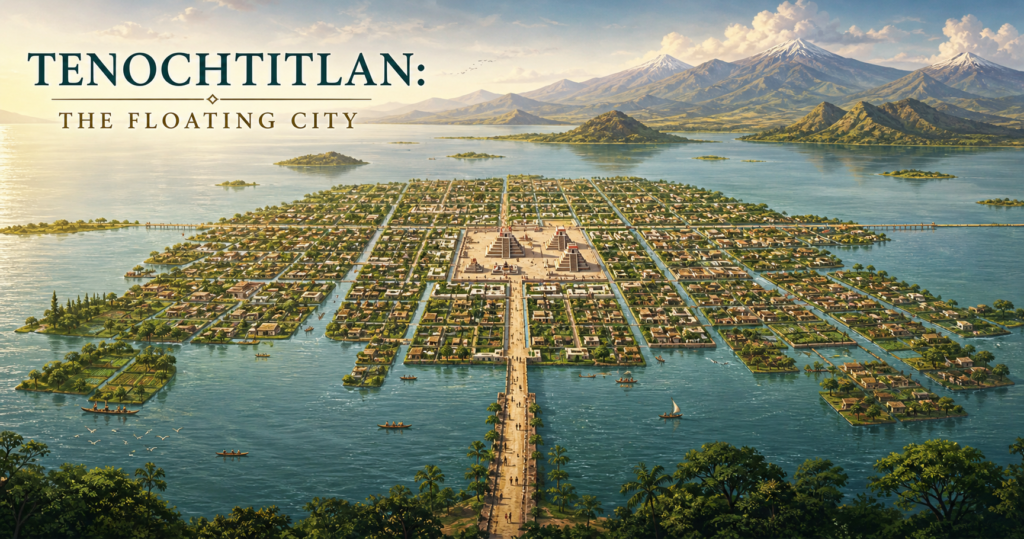 Aztec floating city.