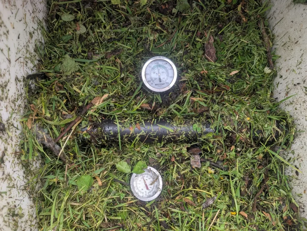 Measuring temperature for a split test.